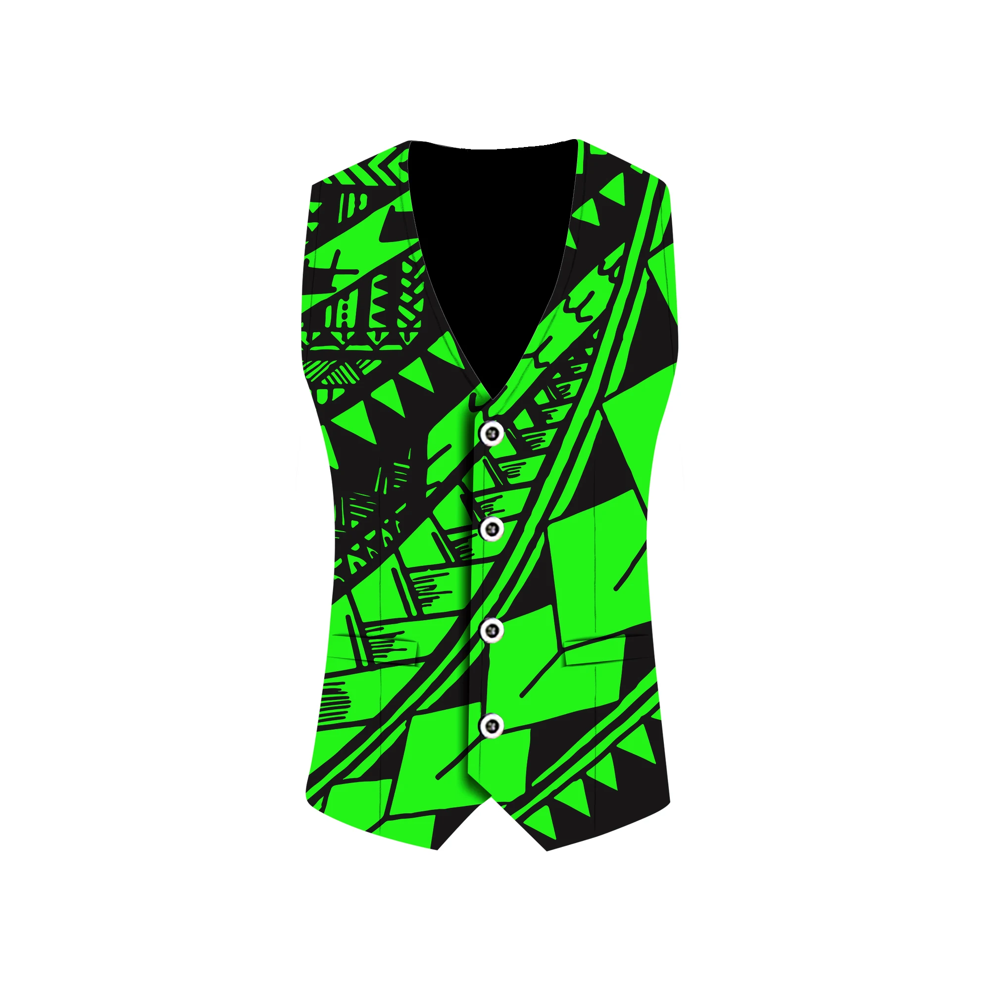 

Men's Vest Polynesian Retro Tribal Ethnic Design Vest Four Seasons Available Suit Vest Pacific Islands High Quality Men's Coat