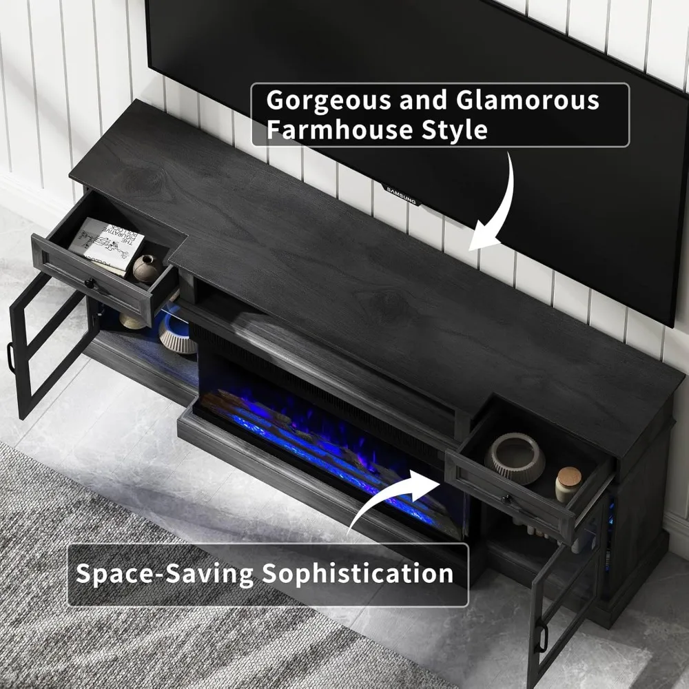 Fireplace TV Stand for TVs Up to 80 inch, 70