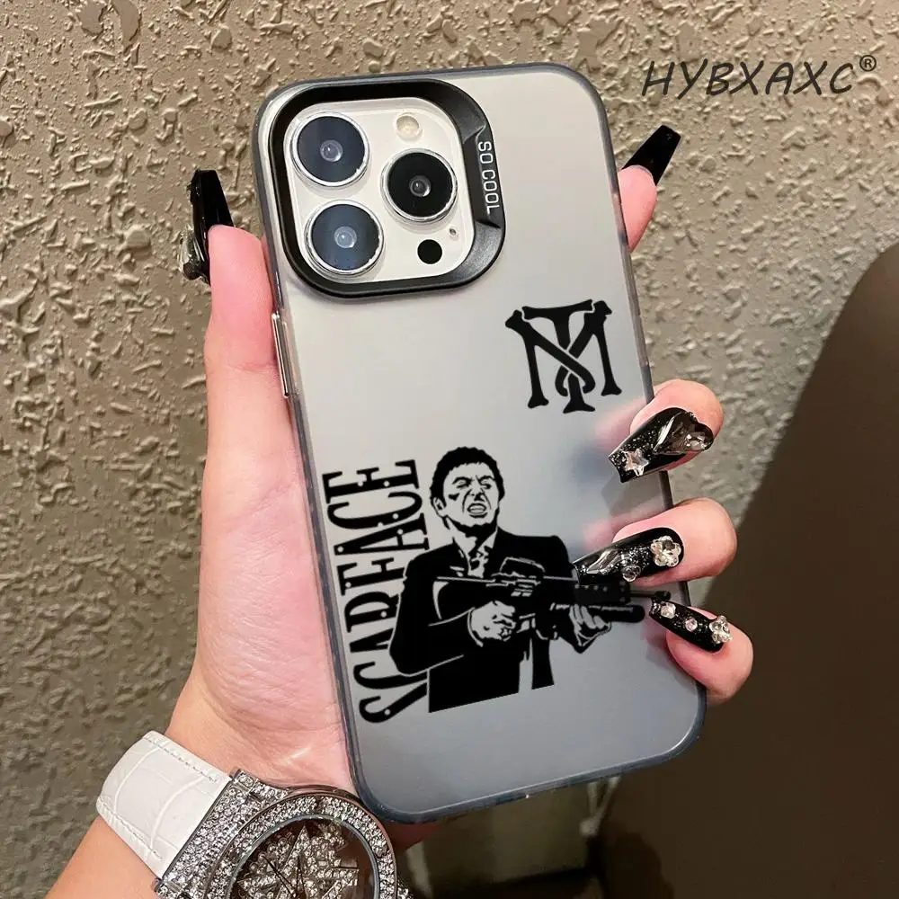 Capa de Celular Clássica T-Tonny M-Montanas Scar-Face para iPhone 17 16 15 11 12 14 13 Pro Max Mini X XS XR 7 HYBXAXC à Prova de Choque