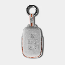 For Land Range Rover Evoque Defender Discovery 4Sport 5Starliner Alcantara High-quality Key Case Cover Bags for Car