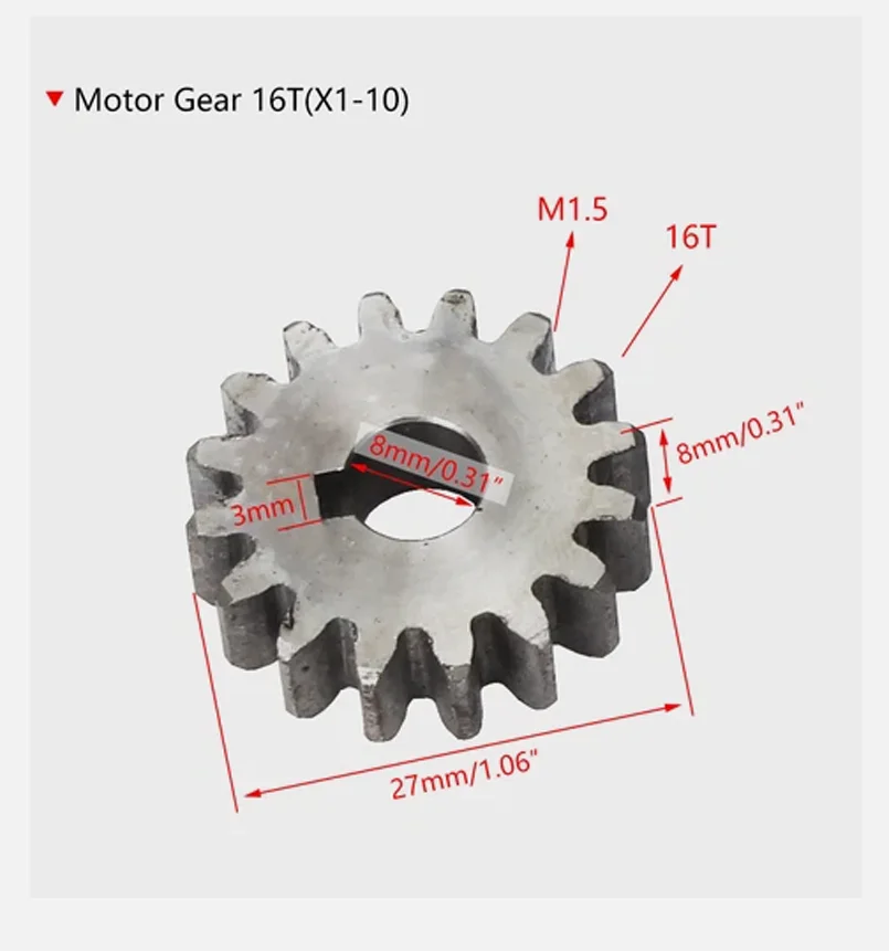 6PCS Change Gear Set SIEG X1 SX1 SX1L SOGI S1-16 Little Milling 1 Micro Mini Milling Machine Spare Parts