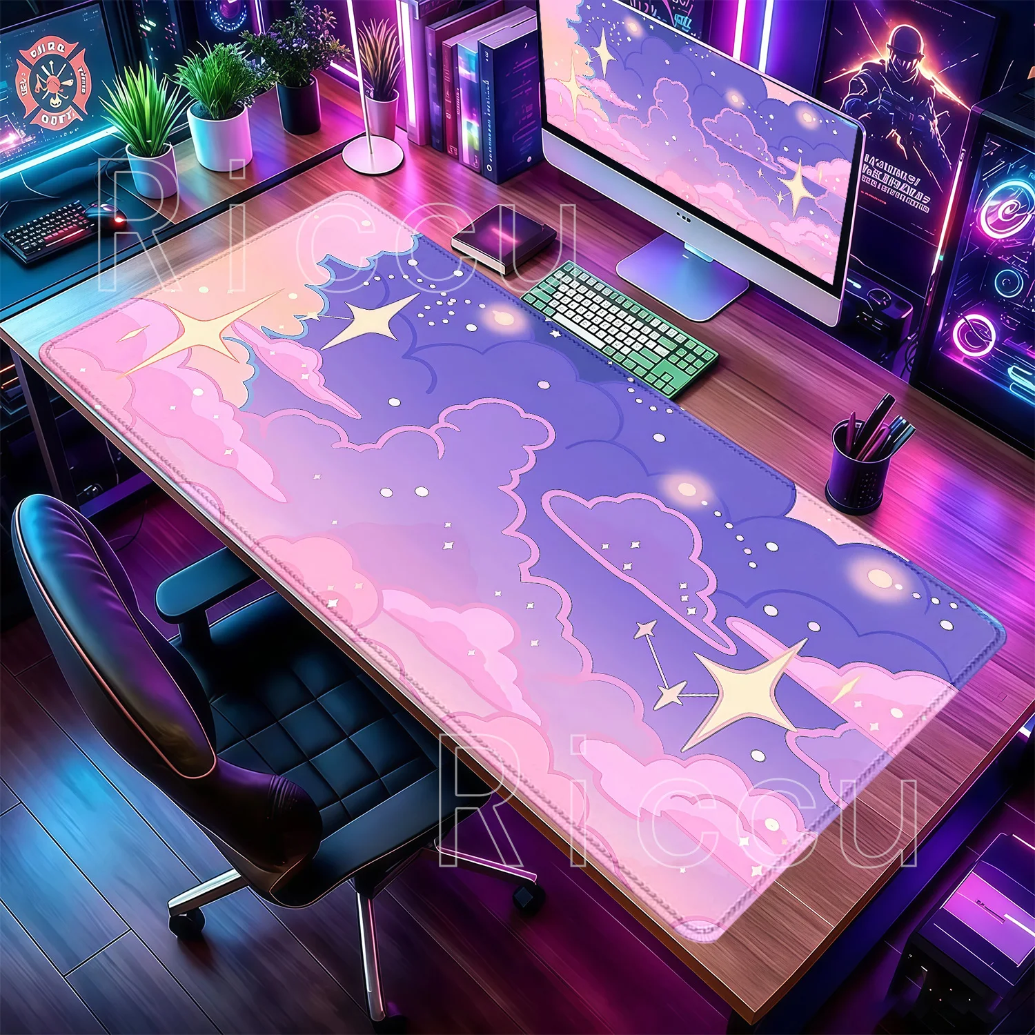Cloud Large Mousepad Gamer Keyboard Rug Landscape HD Printing Non-slip Base Mouse Pad Natural Rubber Office Accessories Desk Mat