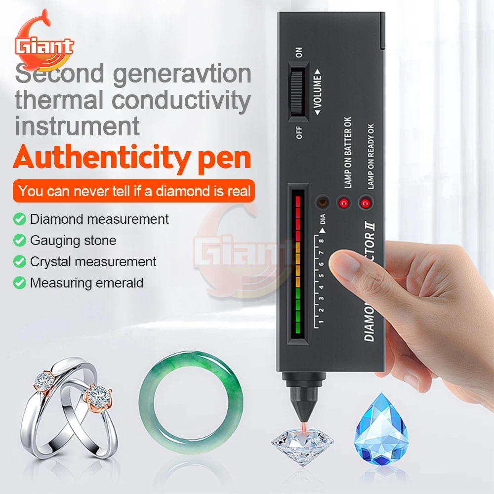 Electric Hardness Tester Portable Thermal Conductivity Tester High Accuracy Diamond Testing Professional Jewelry Test Pen Tools