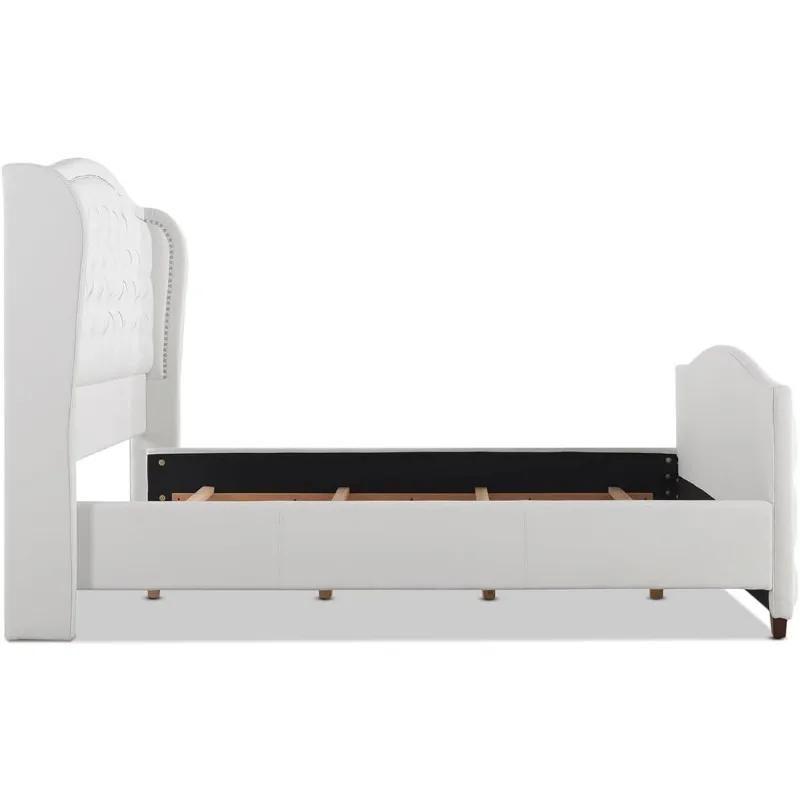 Gepolstertes Kopfteil bett, King Size, Polyester