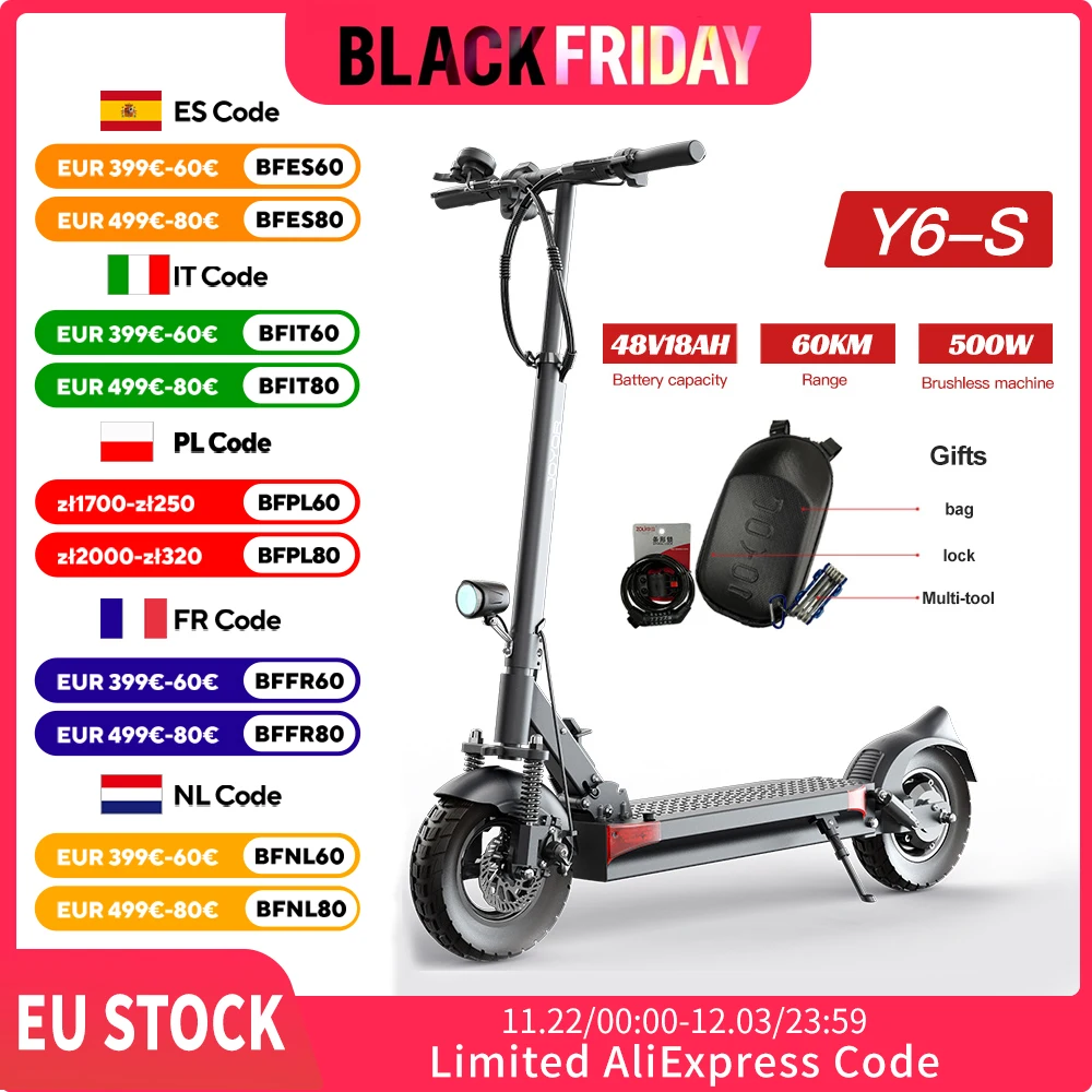 E-Scooter Folding For Adult 10 Inch 60KM Foldable Fast Electric Scooter Motor 500W 48V18AH Adult Smart Electric Scooter