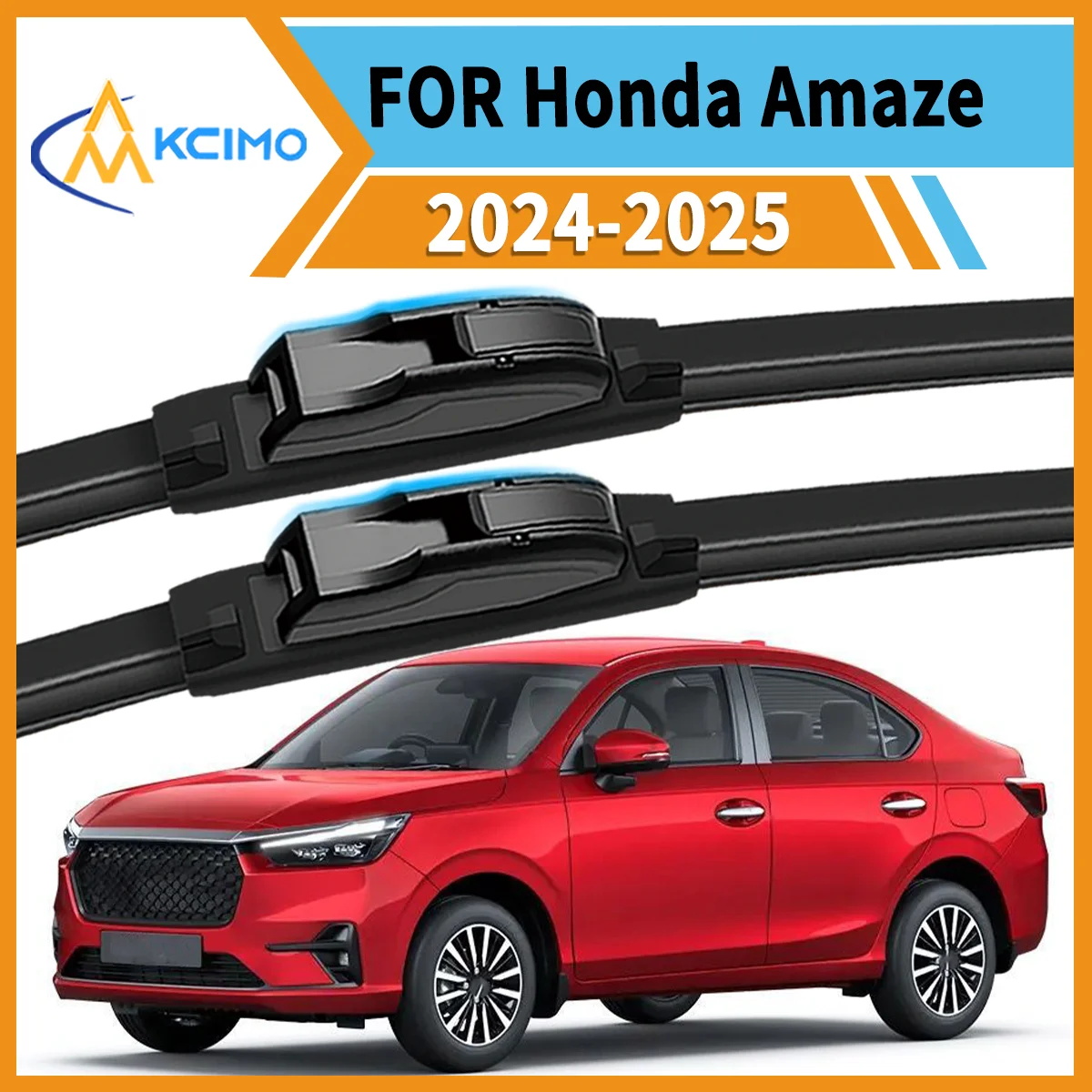 

Essential 2-Pack Windshield Wiper Blades for Honda Amaze 2024-2025 All-Weather Performance Clear View Reliable & Durable