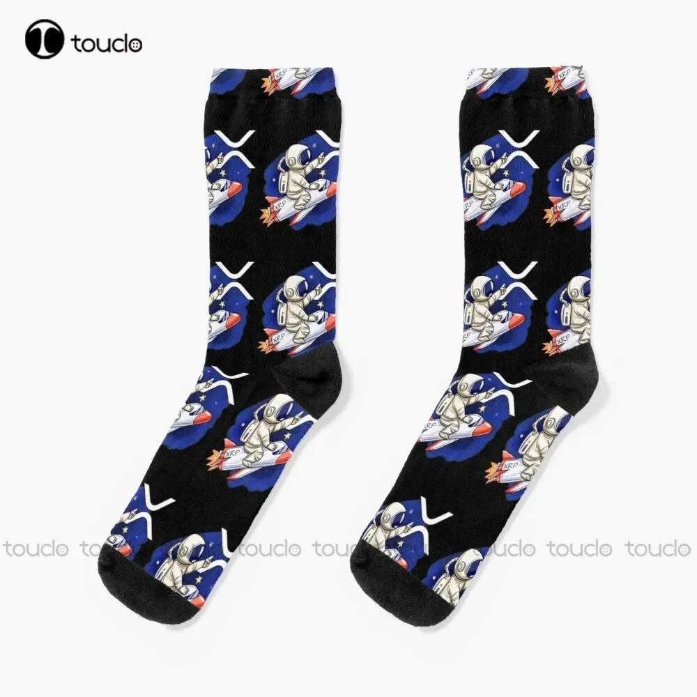 

Ripple Xrp Astronaut Socks Woman Socks Personalized Custom Unisex Adult Teen Youth Socks Halloween Christmas Gift Fashion New