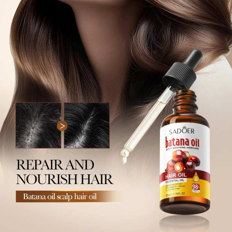 

Batana Oil Scalp Soothing Hair Oil Silky Smooth Moisturizing Treatment for Dry Damaged Hair