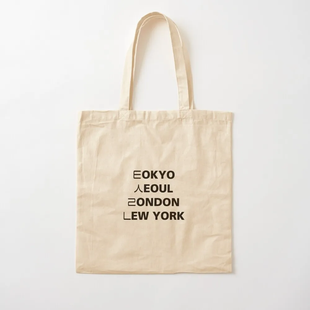 Tokyo Seoul London Newyork Tote Bag Canvas bag for women free delivery bags tote bag woman