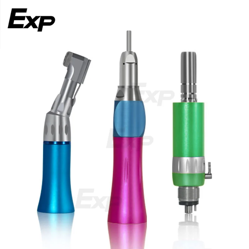 

Exp Dental Low Speed Handpiece Contra Angle 1:1 Straight External Water Spray Air Motor Operation Dentistry Equipment Tool