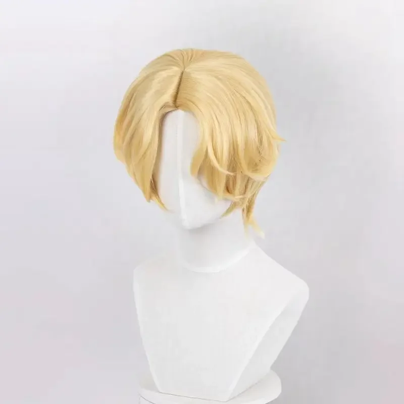 Neue 2025 Anime Alien Bühne Luka Cosplay Unisex Gelb Kurze Haare Hitzebeständige Synthetische Perücken Kleidung Zubehör Halloween Prop