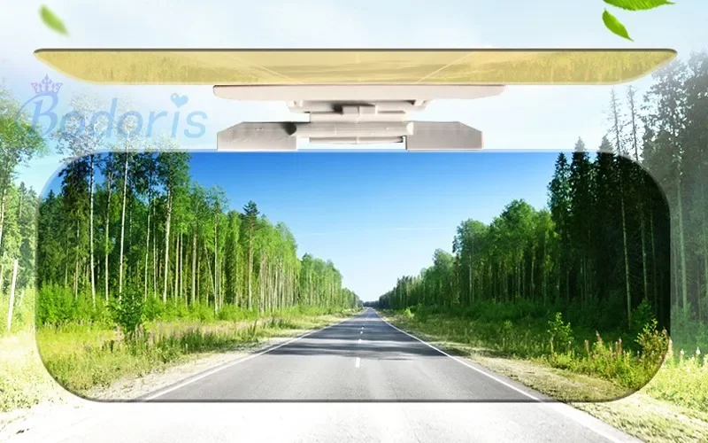 For Toyota Fortuner Innova Hilux Revo Vigo Day Night Anti-dazzle Car Sun Visor HD Dazzling Goggles Clear View Driving Mirror