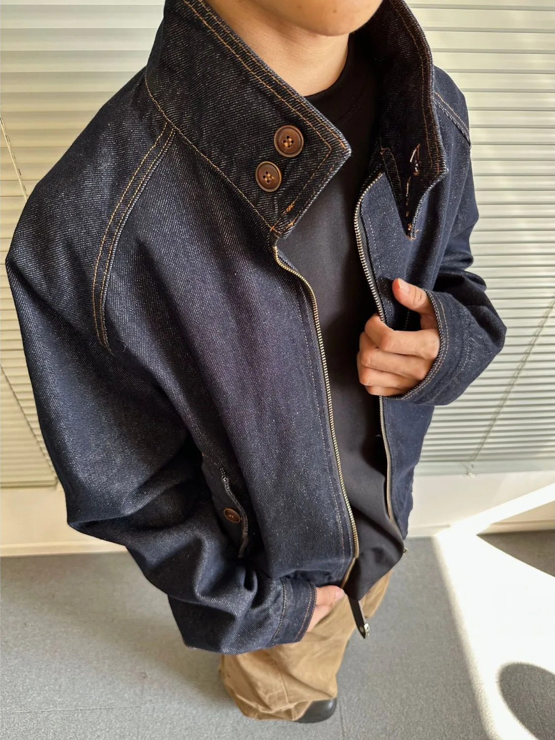 

Cleanfit American Sle Retro Men's Denim Zipper Jaet Harrington Jaet Spring Autumn Trendy Long Sve Stand Fit ...