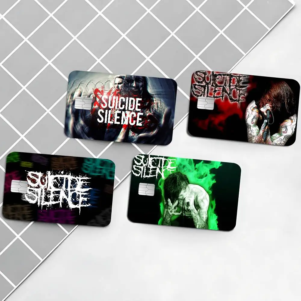 Band Suicide Silence Credit Card Skin Stickers No Adhesive Residue Water Proof for VISA Credit Card Subway Access Card