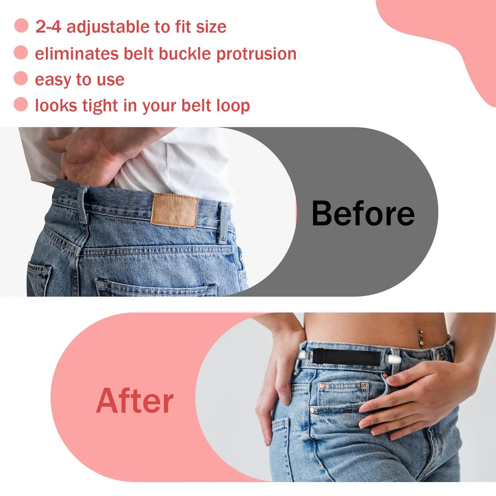 6 PCS Waist Cincher Clip Cinch Clips for Women Adjustable Waist Tightener Clip for Pants Shirt Dress Clothing Clip