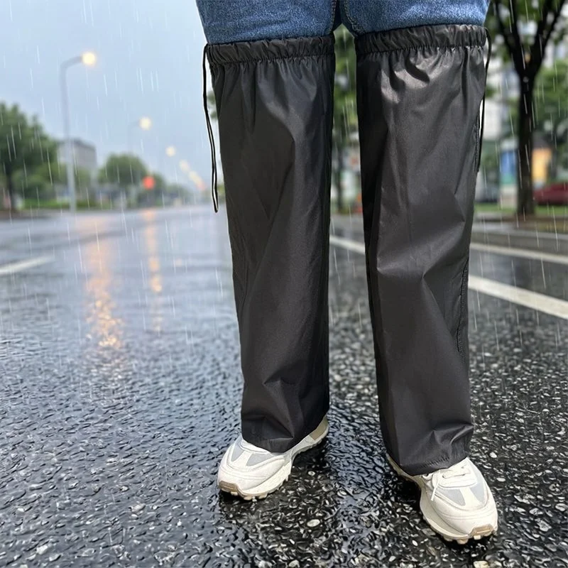 Capas Impermeáveis para Pernas Unissex, Calças de Chuva Grossas para Ciclismo, Capas Impermeáveis para Pés de Bicicleta de En...