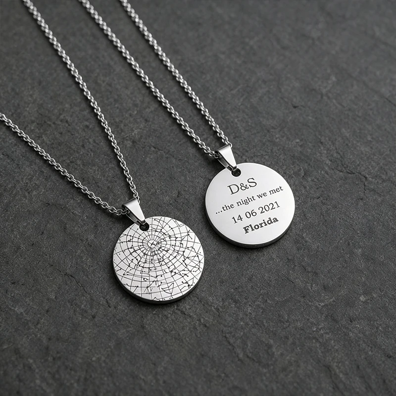 Custom Pendant With A Personal - Custom Star Map review and price