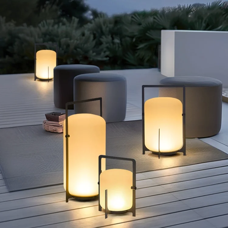 Portable IP65 Solar Powered LED Table Lamp Waterproof Outdoor Lantern for Patio Garden Camping Dinner