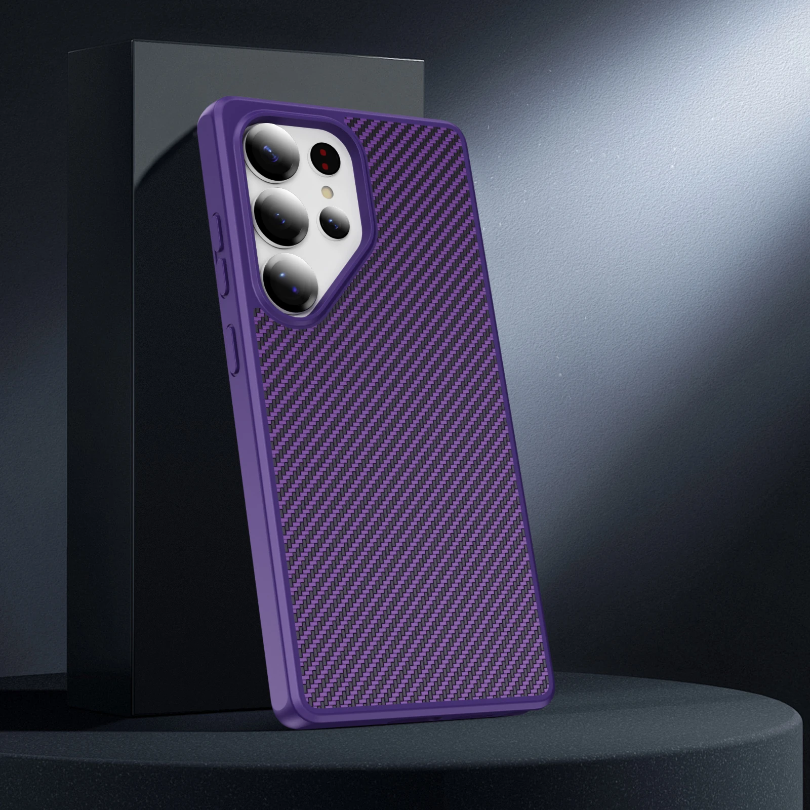 Magnetic Wireless Charging High-end luxury Skin Feel Carbon Fiber Pattern Case For Samsung S26 S25 S24 S23 Ultra Plus Cover