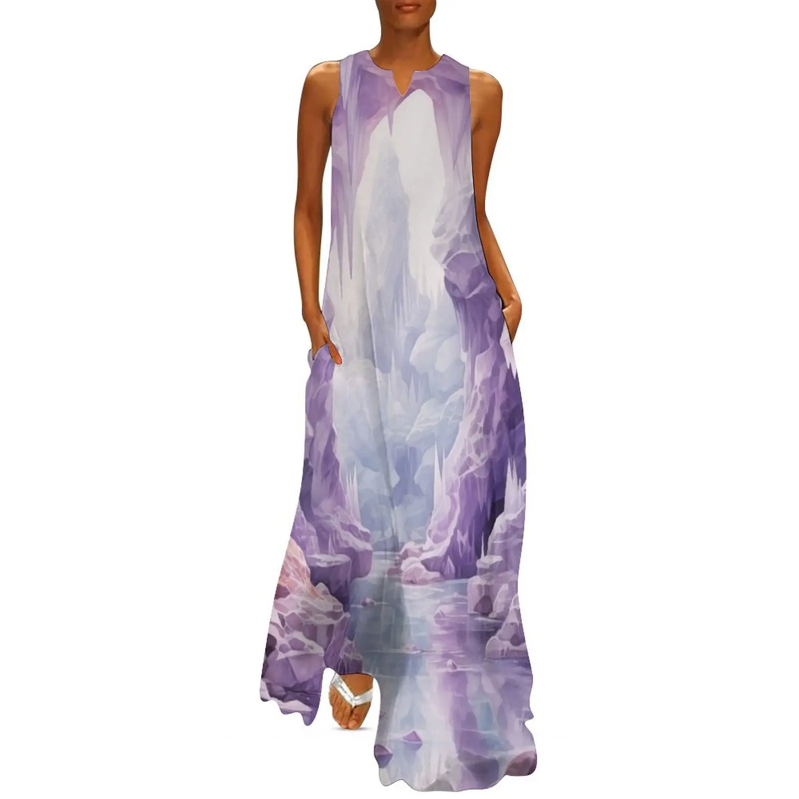 Divine crystal cave in Amethyst. Long Dress Dresses Casual dresses summer women's dress 2025 Dress