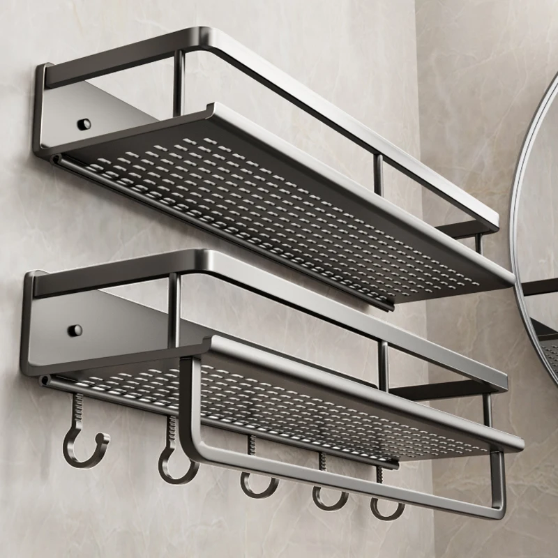 półka łazienkowa półka łazienkowa przestrzeń toaletowa aluminiowy wieszak wiszący organizer łazienkowy powiesić na ścianie