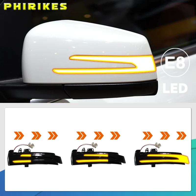 

Динамический указатель поворота в боковое зеркало заднего вида для Mercedes-Benz W176, W246, W212, W204, CLA, C117, GLA, GLK, W221, W218