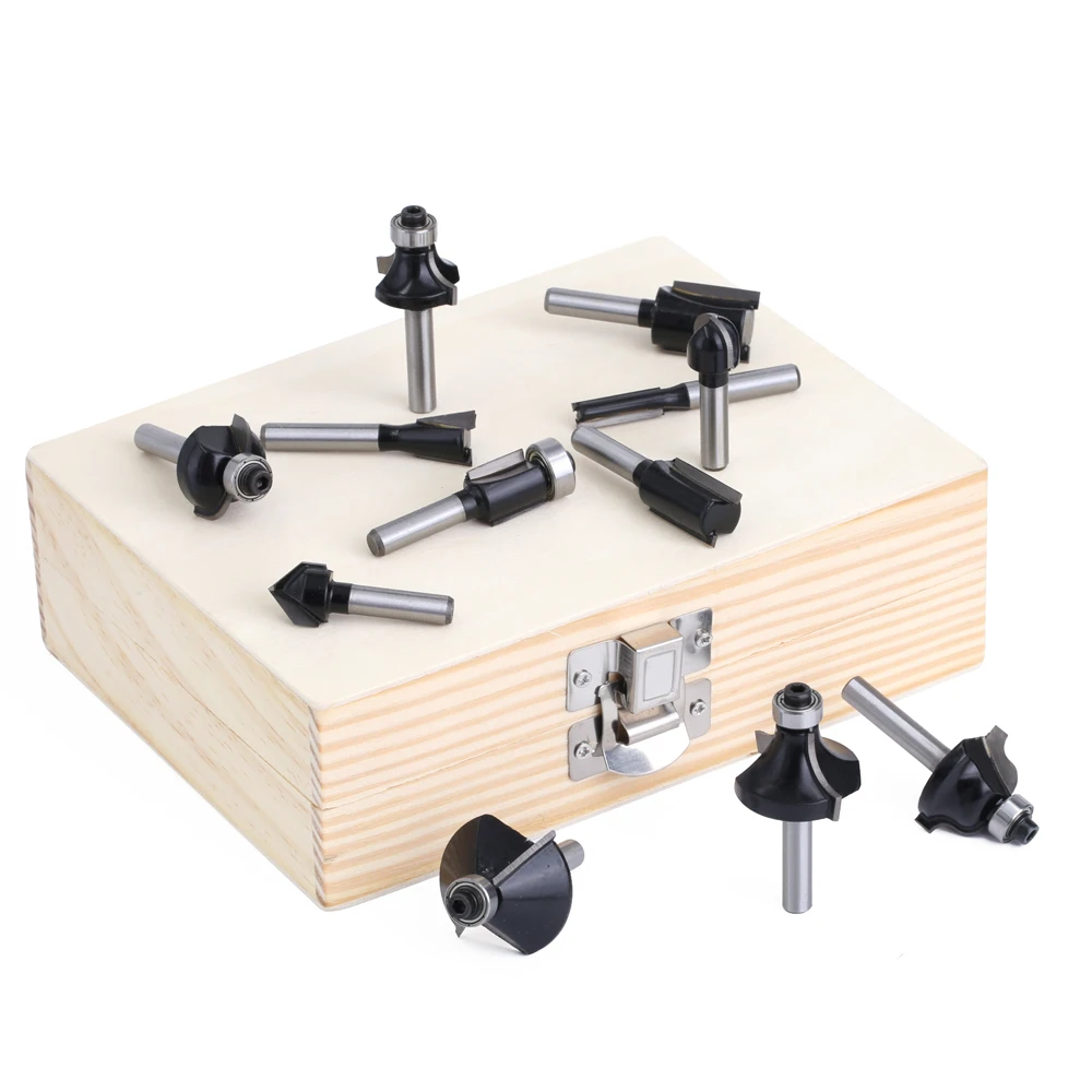Imagem -06 - Urwof-shank Router Bit Grupo Aparar Reta Fresa Bits de Madeira Carboneto de Tungstênio C06t12bbkw 12 Pcs mm