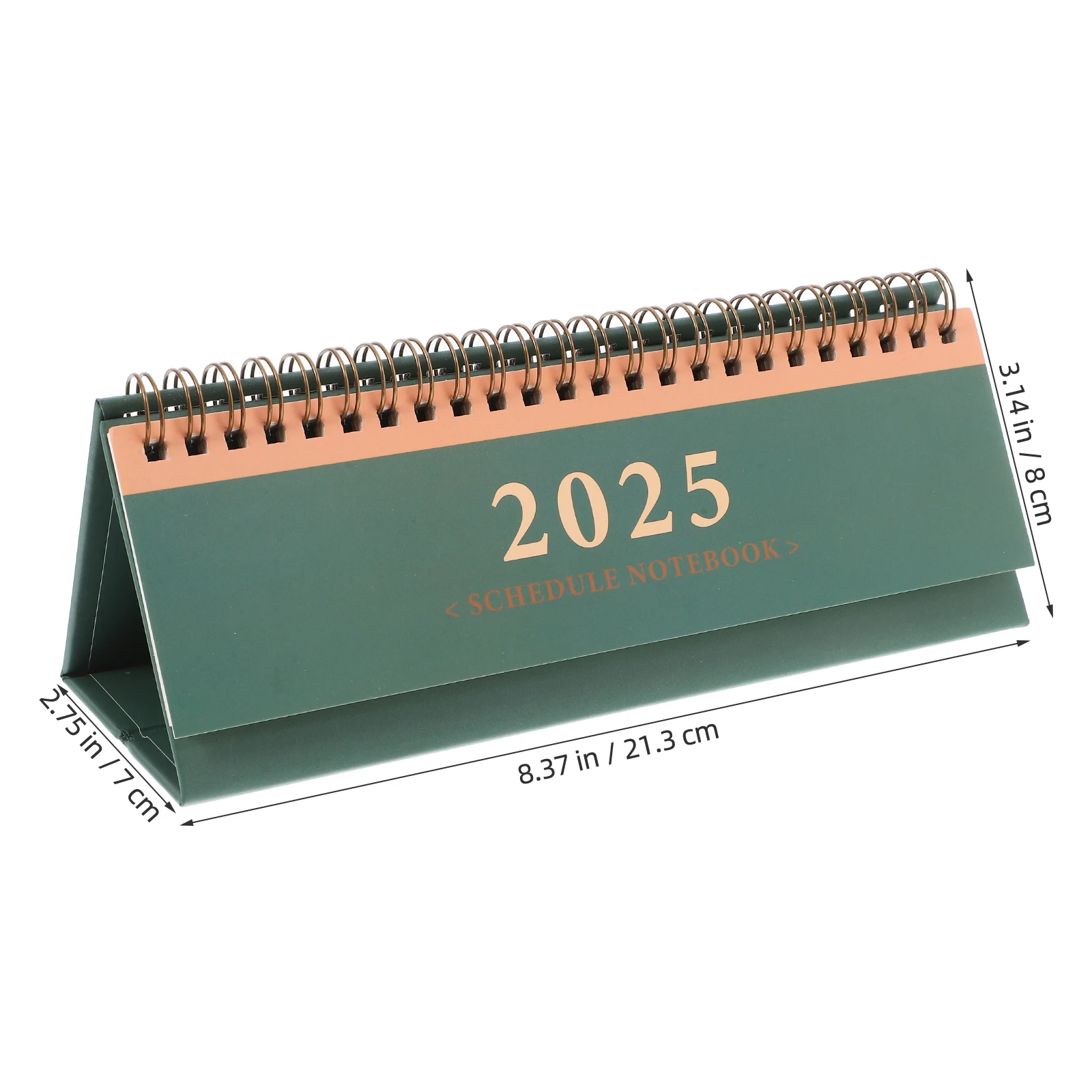 ミニ卓上カレンダー 2025 横型小型デスクプランナー英語版オフィス用フリップカレンダーデスクトップ組織とスケジュール