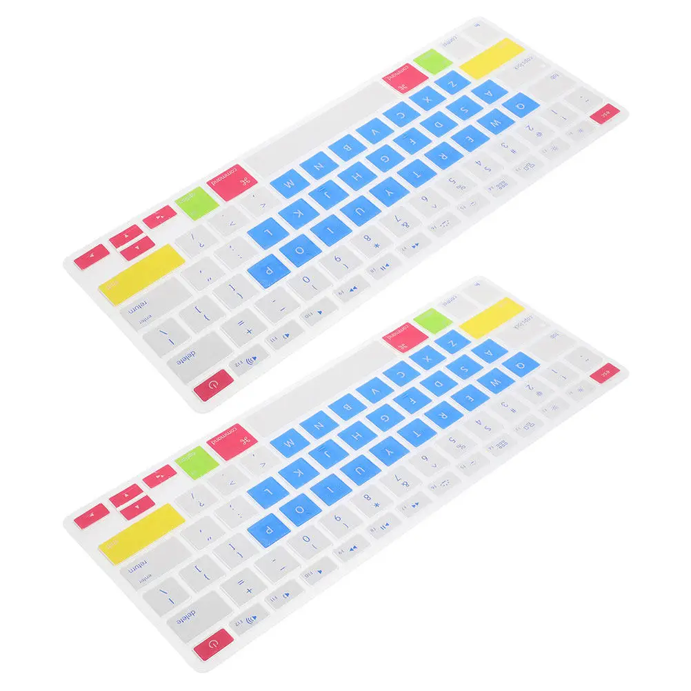 2Pcs Keyboard Protective Film Compatible for Apple A2178 A1466 A1369 13.3 Inch Silicone Soft Skin Dustproof Scratch Resistant