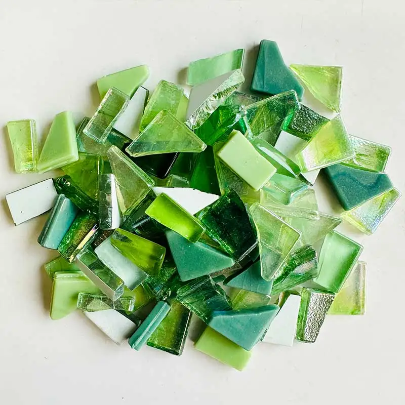 

100g irregular glass Mosaic Tiles Multi Color Mosaic Piece DIY Mosaic Making Stones for Craft Hobby Arts Home Wall Decoration