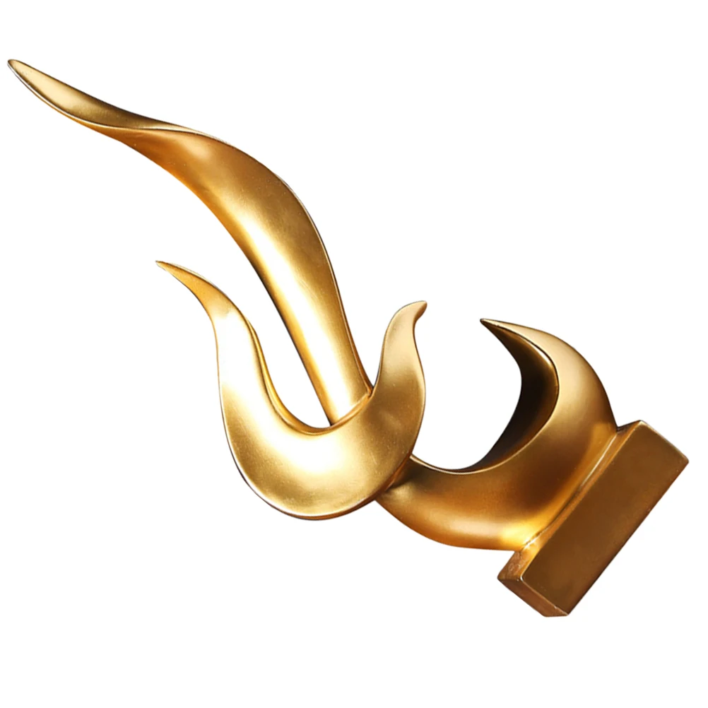 

Elegant Resin Flame Statue Abstract Desktop Decor for Study Room Bookshelf Table Centerpiece Home Interior Office Decor Modern