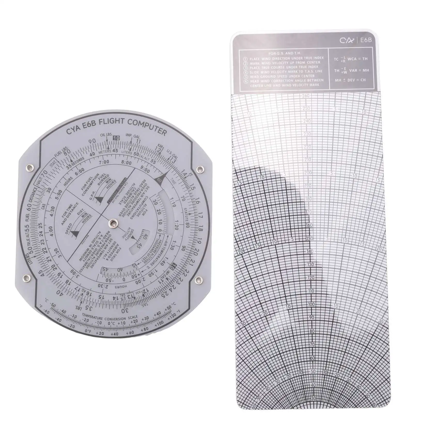 E6B คอมพิวเตอร์นักบินพลาสติกเครื่องคิดเลขคอมพิวเตอร์นักบินการบินที่ได้รับการจดสิทธิบัตรการฝึกอบรมการบินมาตรฐาน