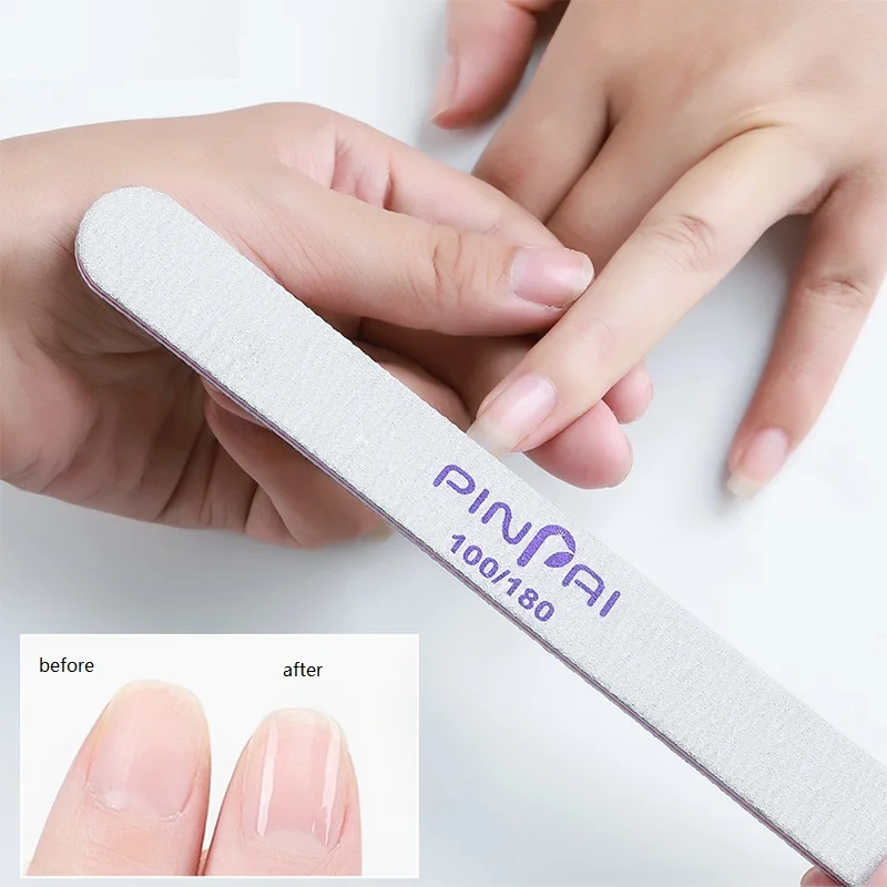 5PCS Manicure Nail File Two Sides Nail Sanding Polishing Bar Manicure Grinding Tool Nail Art Buffer Kit For Nail Salon