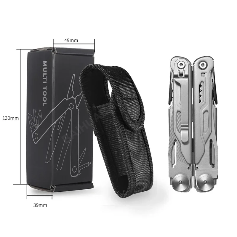 BHBT 17 in 1 pinze Multitool pieghevole strumento combinato multifunzionale forbici portatili lama per sega EDC Outdoor Multi Tools