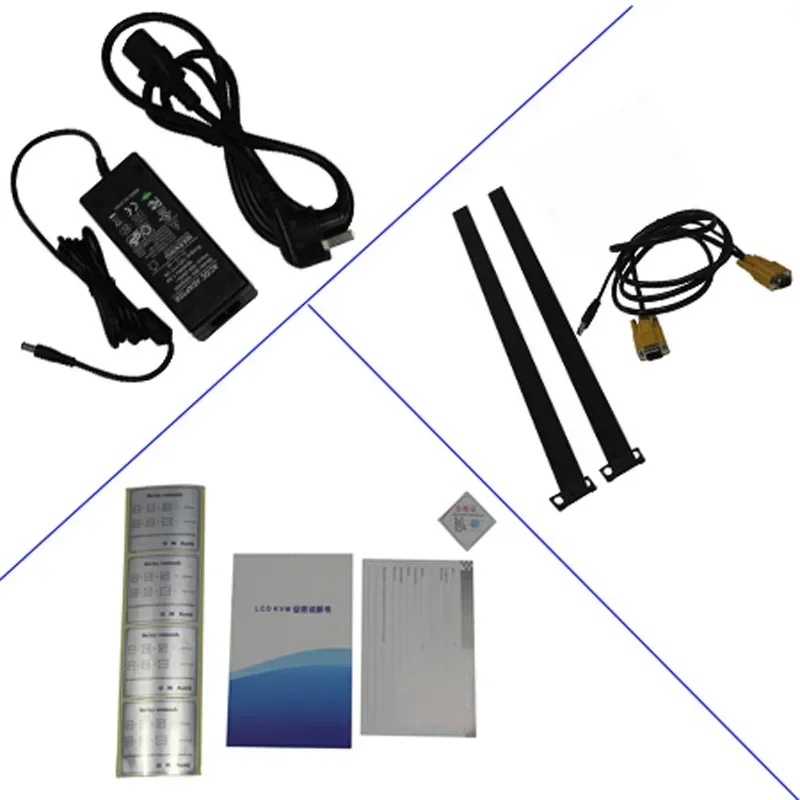 10포트 KVM 스위치 17인치 LCD VGA 16포트 랙 1U 스크린 KVM 콘솔