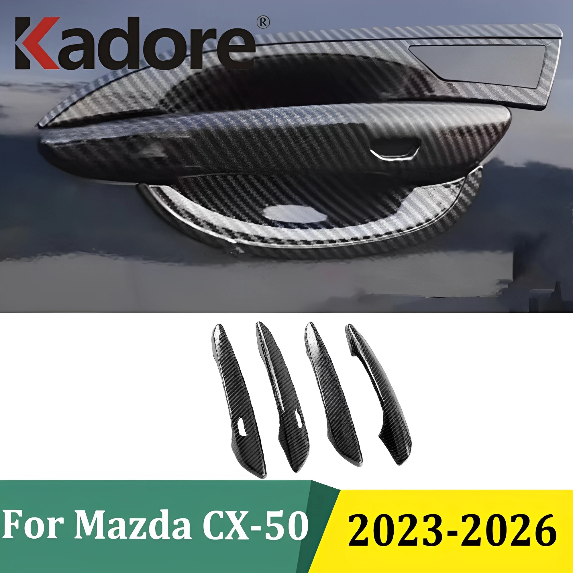 لمازدا CX-50 CX50 2023 2024 2025 2026 كروم مقبض الباب الصيد غطاء الكسوة حماية ملصق اكسسوارات السيارات التصميم الخارجي