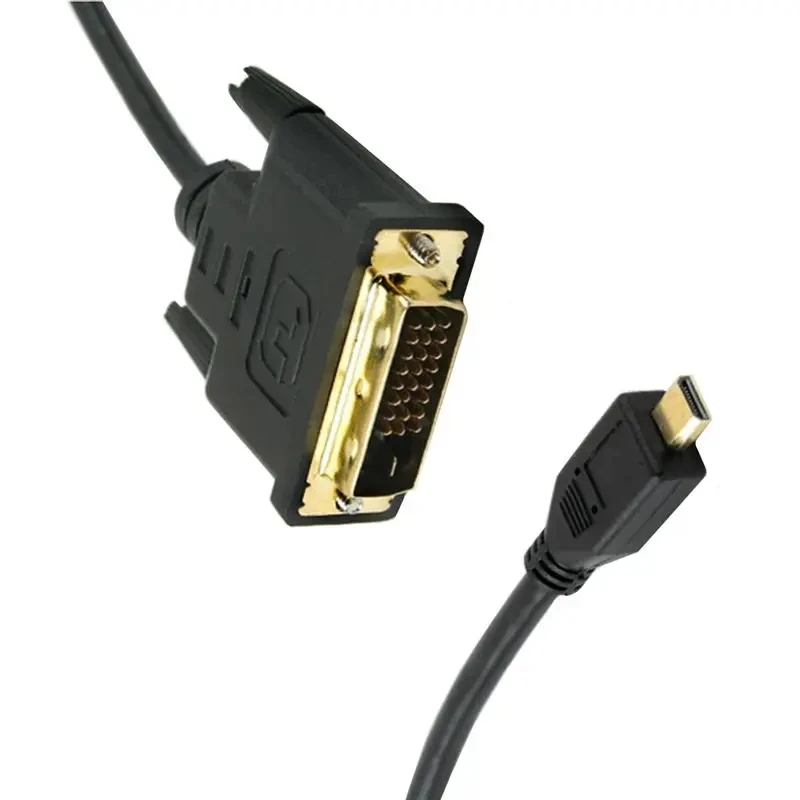 D-Type Micro HDMI Compatible To DVI Video Cable Computer Phone To DVI Monitor Conversion Cable 1m/1.8m