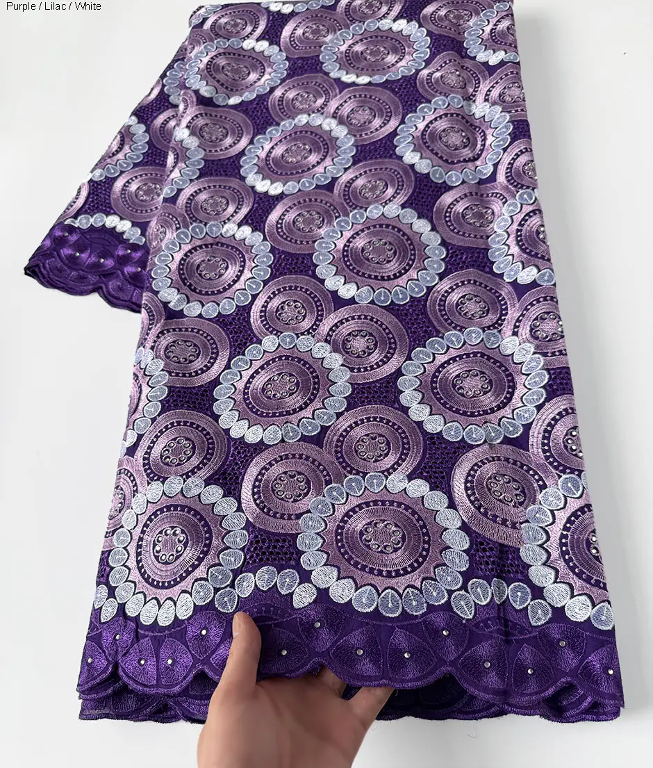 Big Sale Soft Cotton Voile Lace High Quality Embroidered African Swiss Fabric In Switzerland Dubai Nigerian Sewing Garment