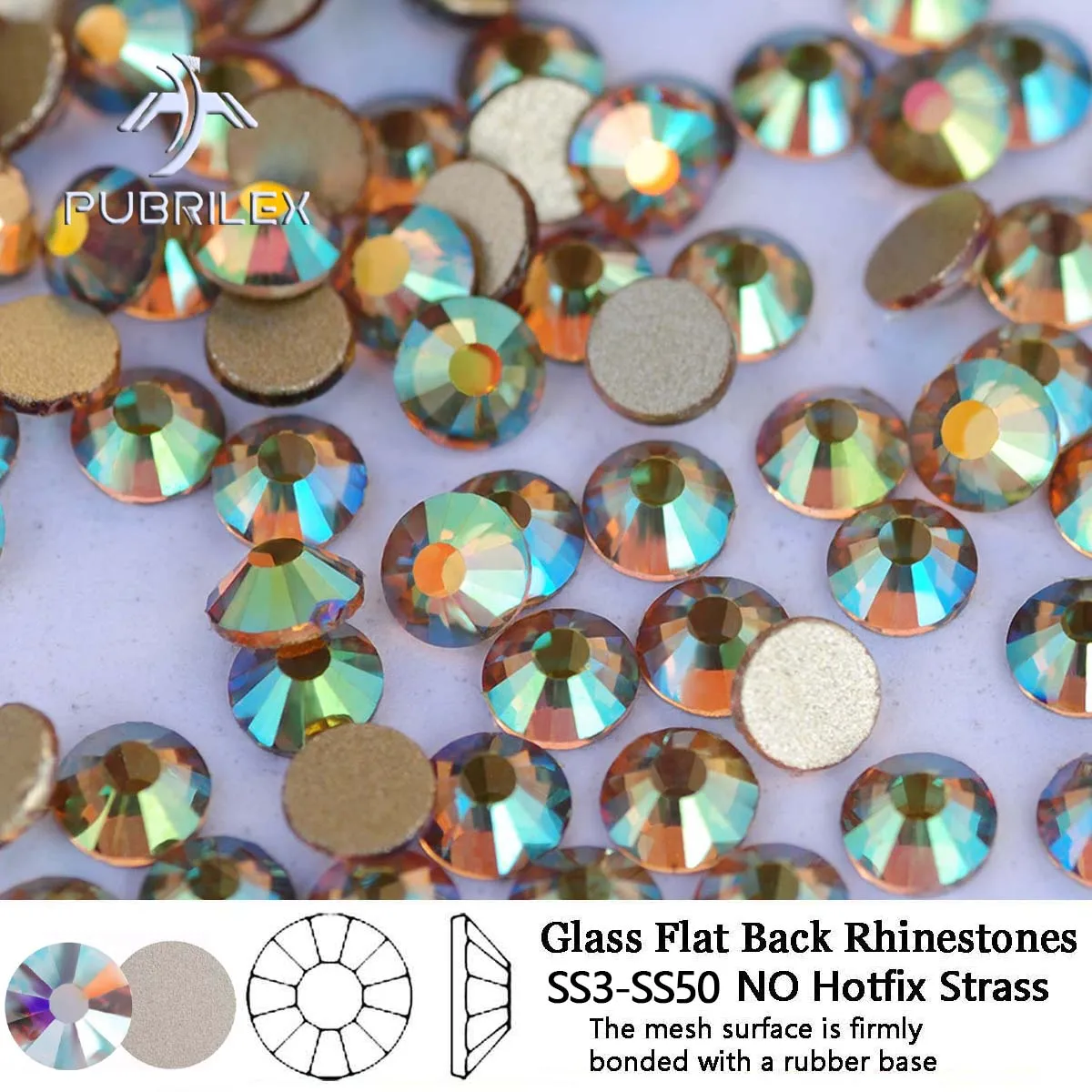 

Ghost Light Nail Diamond SS3-SS20-SS40 FlatBack Stones Non-Hotfix Nail Manicure Glass Rhinestones for Dress Garment