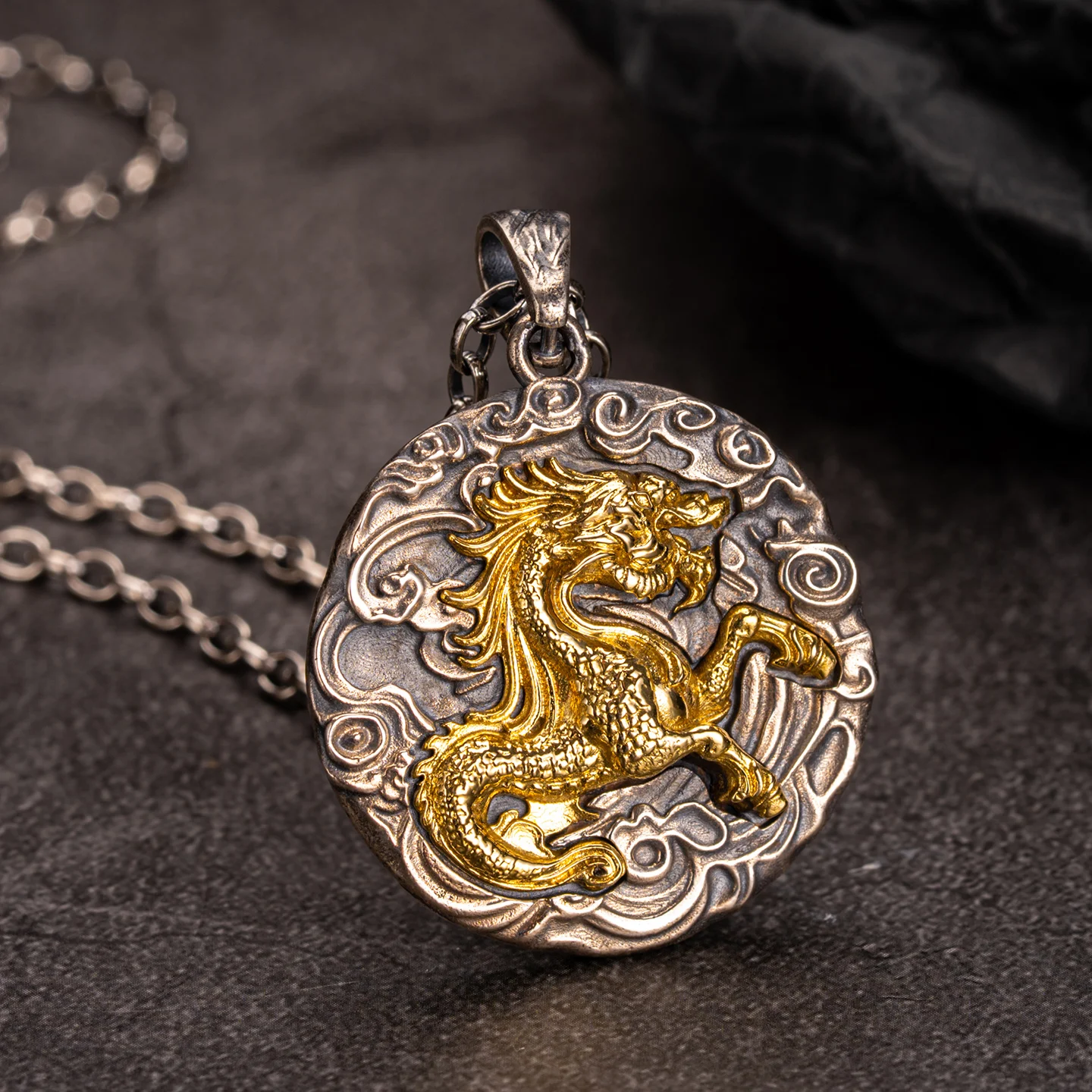 Blessed Horse Cloud Pendant for men Stepping Fortune Run Forward 925 Sterling Silver Necklace Chinese zodiac for gif