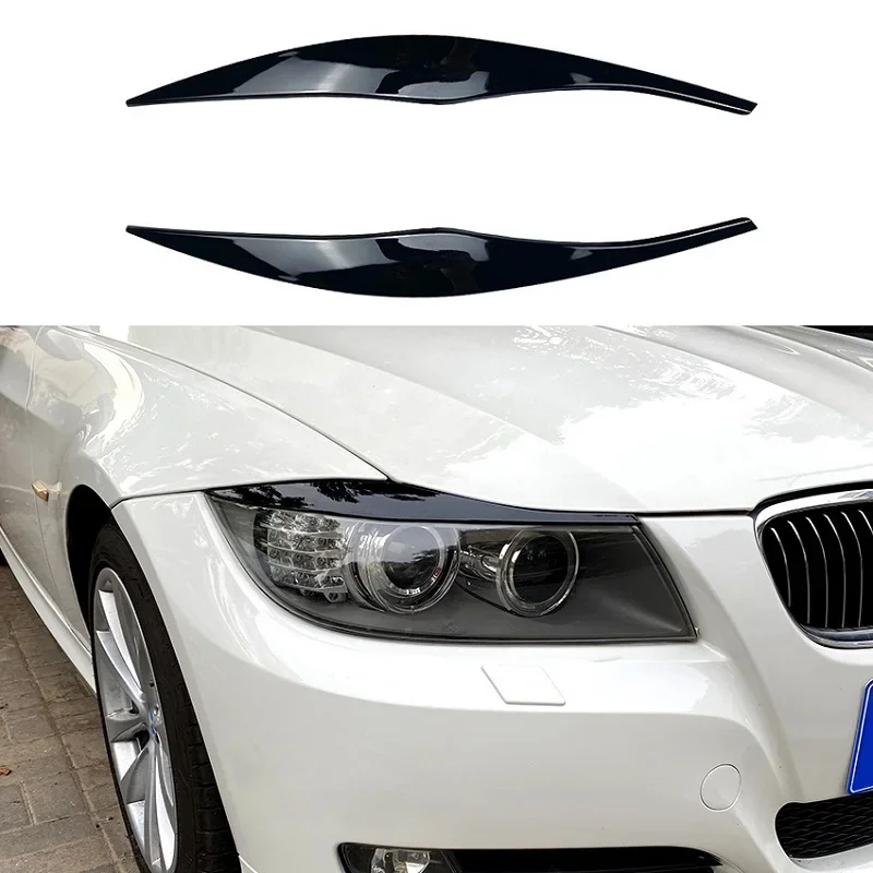 

For BMW 3 Series E90 E91 Sedan 320i 330i 2005-2012 2Pcs Car Styling ABS Headlight Eyebrows Headlamp Eyelid Cover Trim