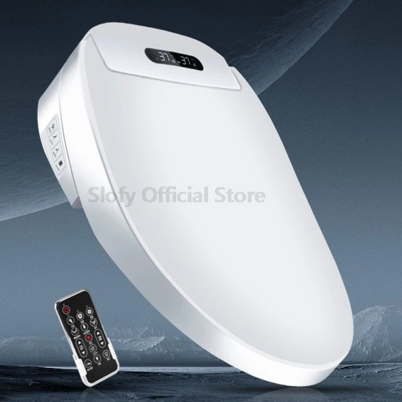 Smart Toilet Bowl Toilet Cover Remote Control Dryer  Universal Toilet Lid Water Wind Temperature For Bathroom Smart Bathroom WC