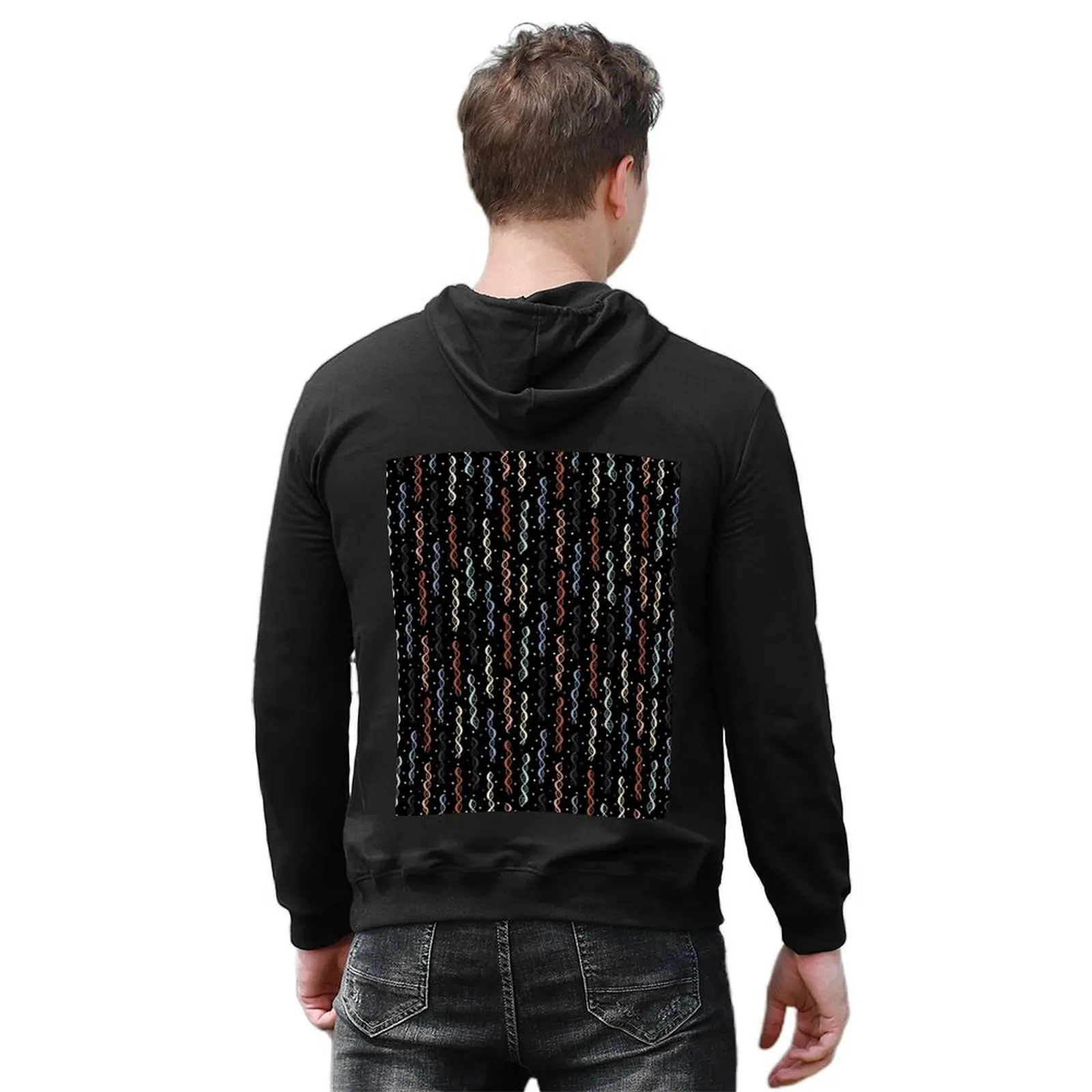 Party DNA on Black Hoodie Mantel Pria Pakaian Musim Dingin Set Kaus Pria Pakaian Pria Hoodie Ukuran Besar