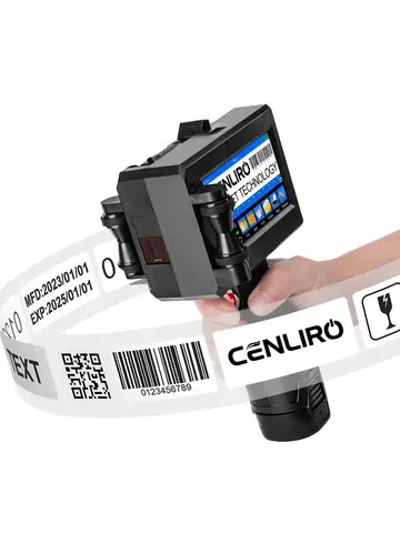 CENLIRO 12.7/25.4mm Handheld Inkjet Printer Portable Coding Machine for Expiry Date Batch QR Bar Code Logo Quick Dry Ink