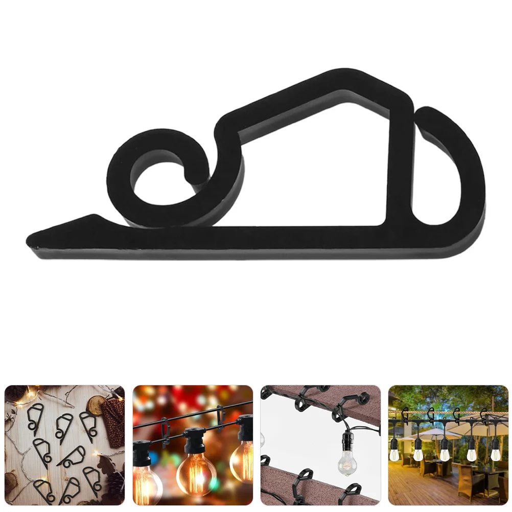 

20pcs Hanging Hooks Plastic Gutter Clips For Outdoor Christmas Decorations Weatherproof String Light Hangers Holiday Light Clips