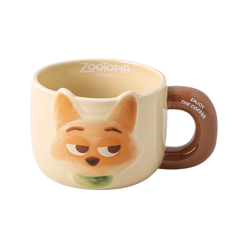 ディズニー ズートピア 漫画レリーフセラミックマグ大容量高美的朝食カップかわいい子供用楽しいウォーターカップ