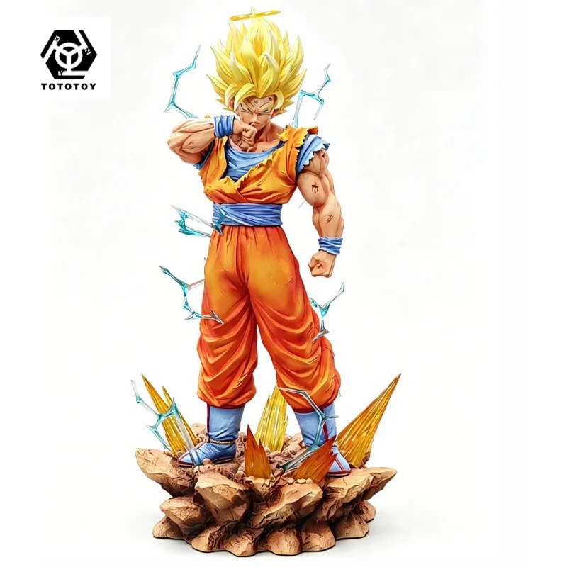 

TOTOTOY Dragon Ball Z Super Saiyan 2 Goku Action Figure Statue PVC 35cm Anime Figures Figma Figurine Collectible Toys