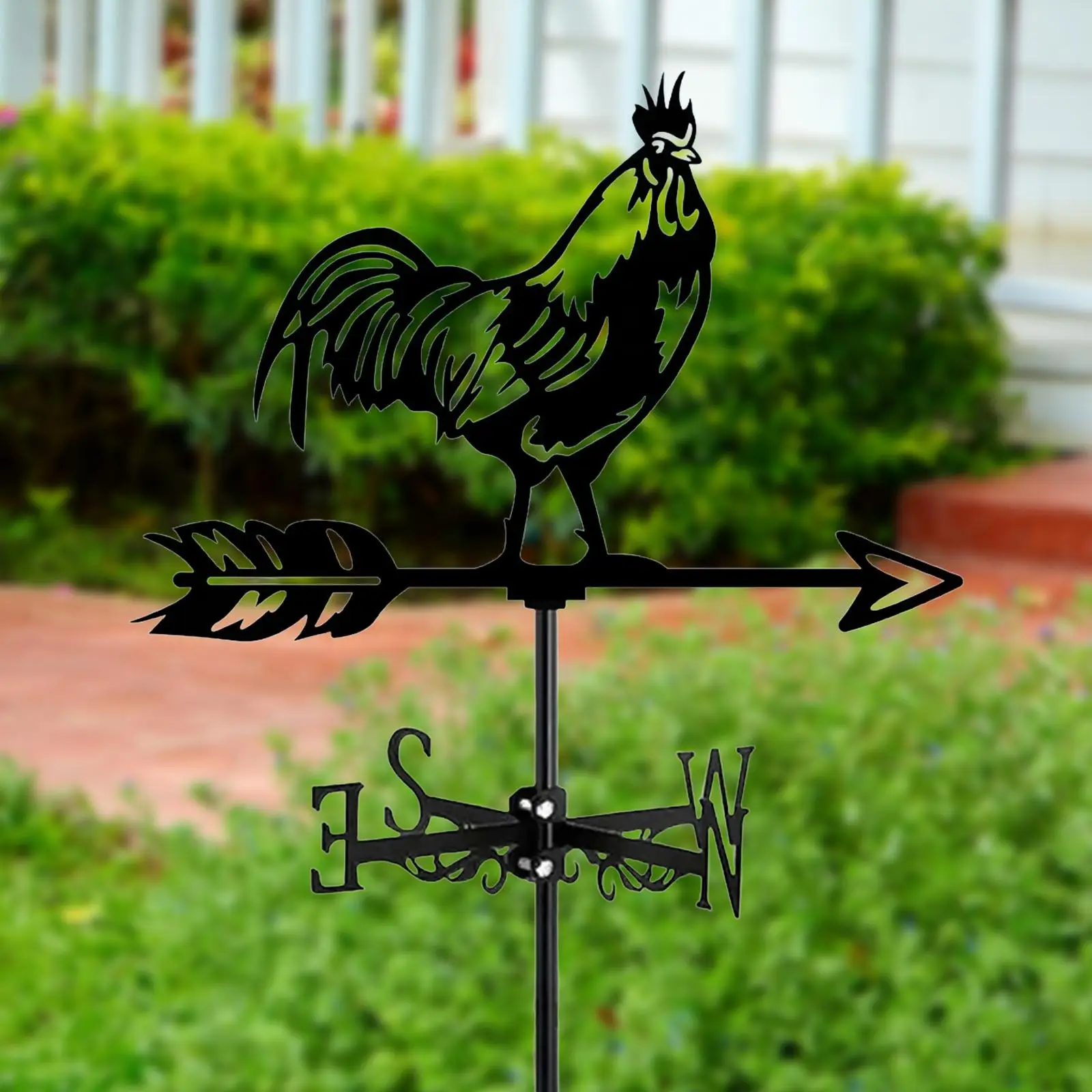 Rooster Weathervane Iron Craft Accessories Good Directions Animal Metal Weather