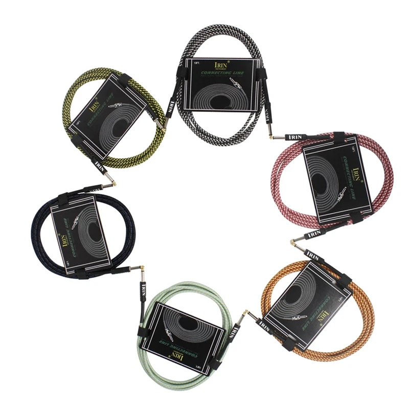 

Hot Sale IRIN Guitar Cable Musical Instrument Cable Electric Box Bass Audio Cable Braided Noise Reduction Cable (6 Meters)
