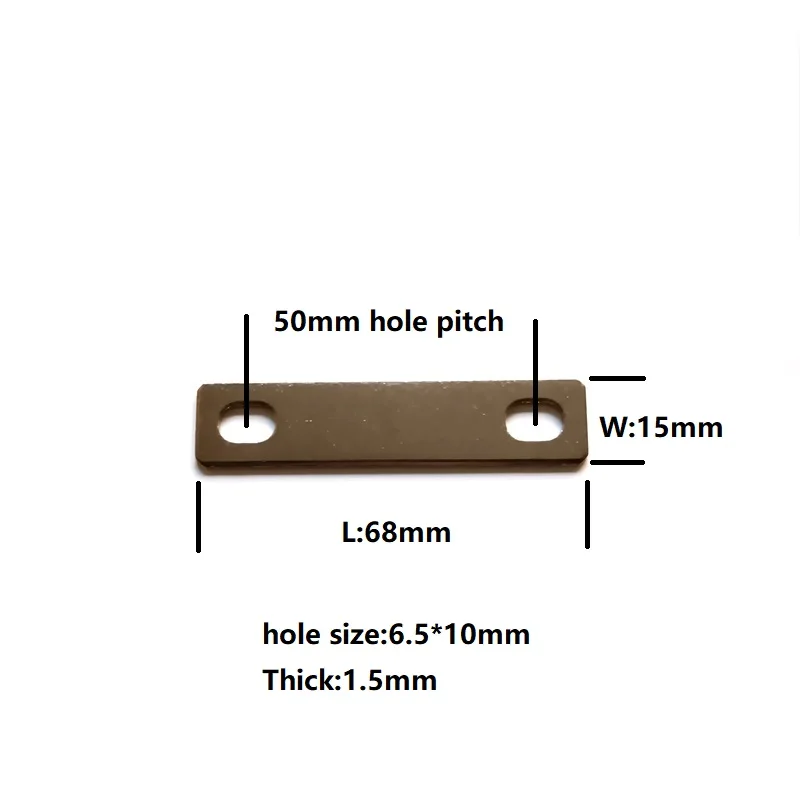 4pcs LiFePO4 Battery BusBar Connector Posts Straps Clips Contacts 50mm Hole Central Pitch M6 For CATL CALB Lishen EVE